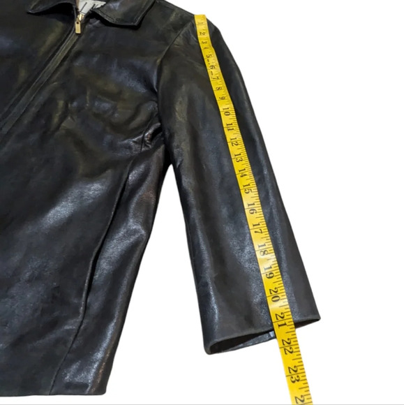 Vintage LNR Genuine Leather Jacket Gorgeous Supple Size Small Petite Y2K - Picture 5 of 11